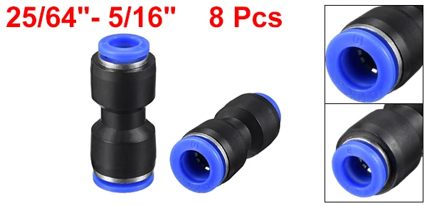 (10-8mm)-8pcs Uxcell 2/4/5/8 шт. Пластик прямой союз пуш-ап для соединения шлангов из нержавеющей стали соответствовать блокировки синего цвета имеют гибкость стойкость к истиранию - Цвет: (10-8mm)-8pcs
