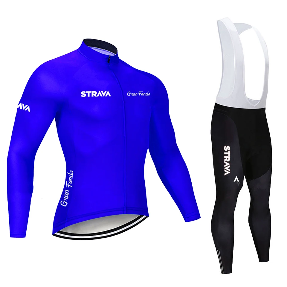 Cycling set STRAVA Pro, весенние майки для велоспорта с длинным рукавом, комплект одежды для велоспорта, форма для гонок, одежда для велоспорта, одежда для Майо, Ropa Ciclismo, зеленый цвет - Цвет: Cycling set