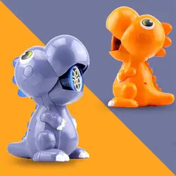 Máquina de burbujas de dinosaurios para niños, máquina automática para hacer burbujas al aire libre, juguetes de agua, regalo de cumpleaños, juego de soplador de burbujas mágico creativo de verano