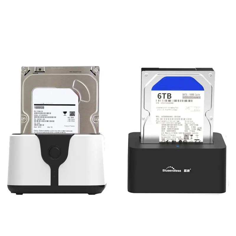 2-Bay SATA USB 3,0 SSD HDD чехол USB жесткий диск Корпус для внешнего жесткого диска док-станция для 2,5/3,5 дюймов HDD/SSD Оффлайн клон A