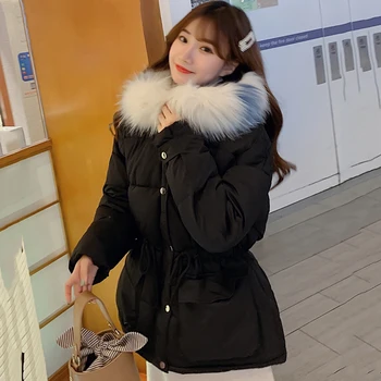 

Coat Jacket Hooded Winter Jacket Women parkas 2020 New women's jacket fur collar Outerwear Female plus Size Winter coats