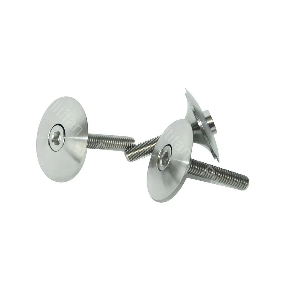 

MTB Mountain Bike Titanium alloy Headset Caps Bicycle Parts Titanium CNC Headset Top Cap and Titanium Bolt