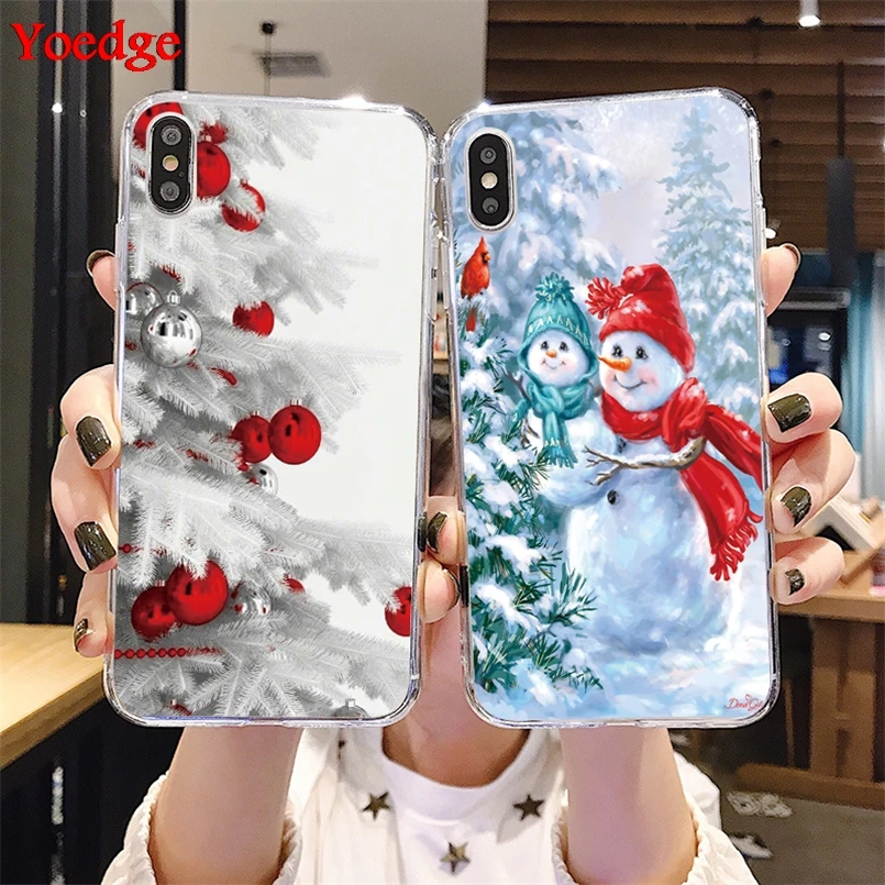 

Merry Christmas Gift Phone Case For iPhone 5 5S SE 5C 6 6S 7 8 Plus 4 4S XR XS Max X Soft Silicone Xmas Cover For iPhone XR Case