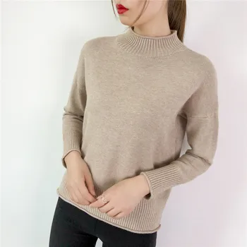 

Cardigan Feminino To Film A New For Edge Sets Half Turtle Neck Split Knitting Sweater 34-1 Row 2 Shelves On The Second Floor