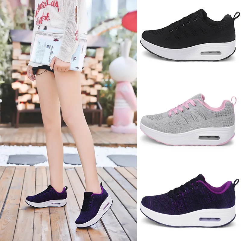 

2018 Autumn New Style Walking Shoes Mesh through Air Cushion Athletic Shoes Casual Thick Bottomed Rocking Shoes Children Shoes
