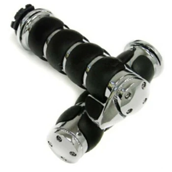 

1" Chrome Rubber Handlebar Hand Grips For Kawasaki Vulcan 1500 Classic Nomad Drifter 800 900 1600 2000 VN 1700 Vaquero Voyager