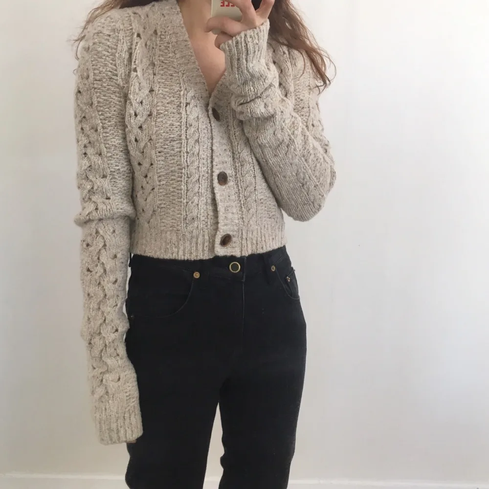 HziriP Vintage All-Match V-Neck Sexy Cardigans Twisted Hollow Out Fashion Slim Loose Knitted Women Casual Tops Short Sweaters