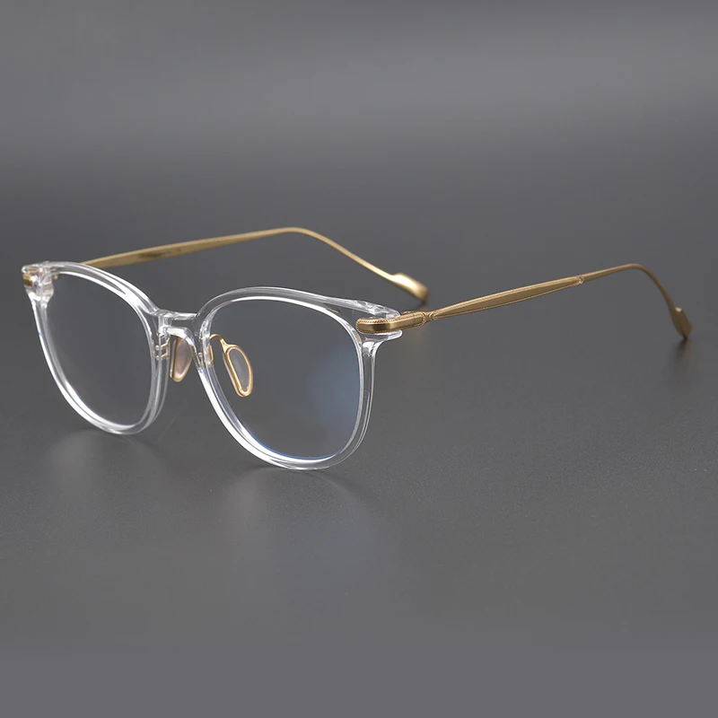 

Vintage Women Acetate Glasses Frame Men Luxury Brand Myopia Prescription Optical Titanium Eyeglasses Frame Spectacles Eyewear