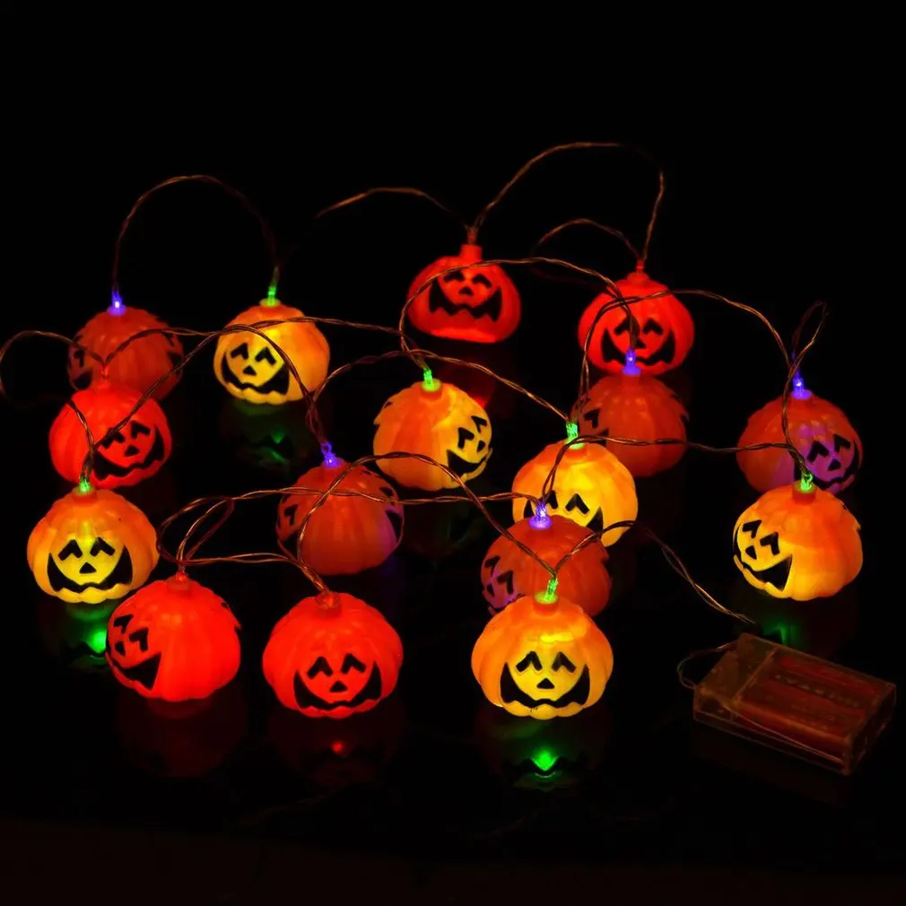 10 светодиодный Сказочный светильник в виде тыквы, вечерние светильники для дома, украшение для Хэллоуина, светильник с розеткой