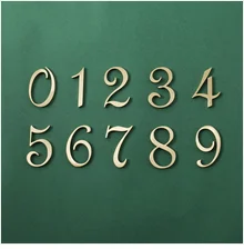 Золотые латунные цифры с деревянной доской украшения стены/дверные таблички вилла отель знак таблички цифры общежития дома