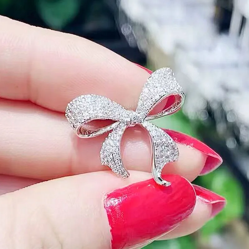 

Zircon Bow 2017 New Style Exquisite Bow Tie Shirt Collar Brothers Needle Collar Button Small Collar Pin Women's