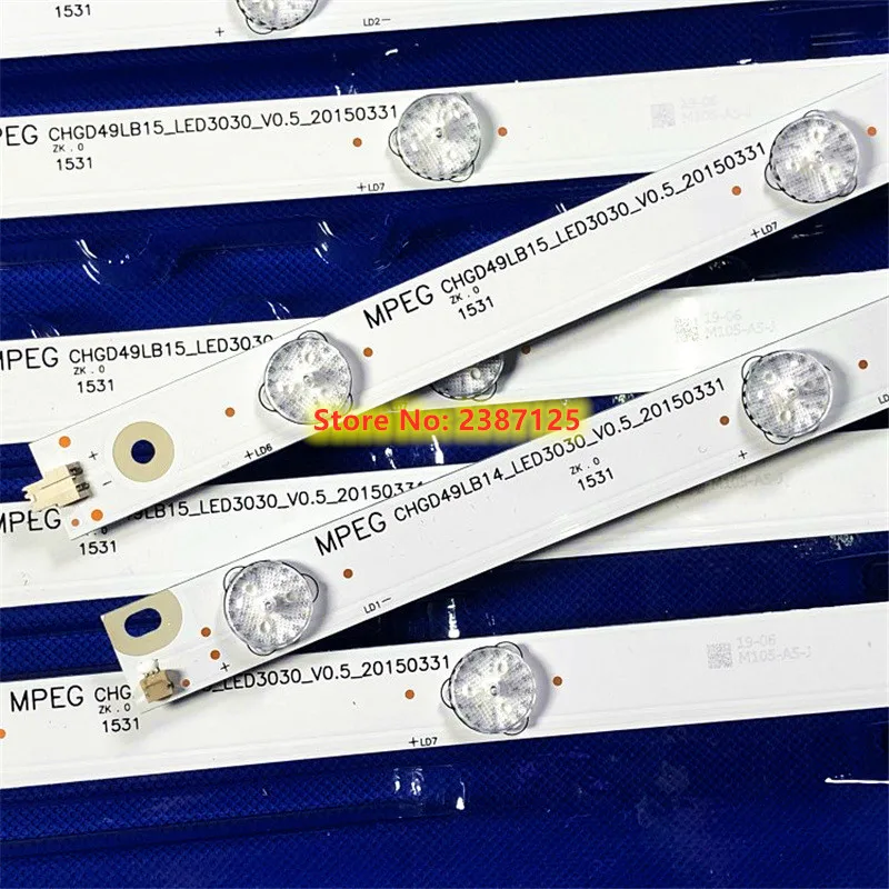 Для Chang hong 4" ТВ UD49D6000i 49D3700I 49D2000 49U3C 49A1U светодиодный Подсветка ленты 5 лампы CHGD49LB15_ светодиодный 3030_V0.5_20150331
