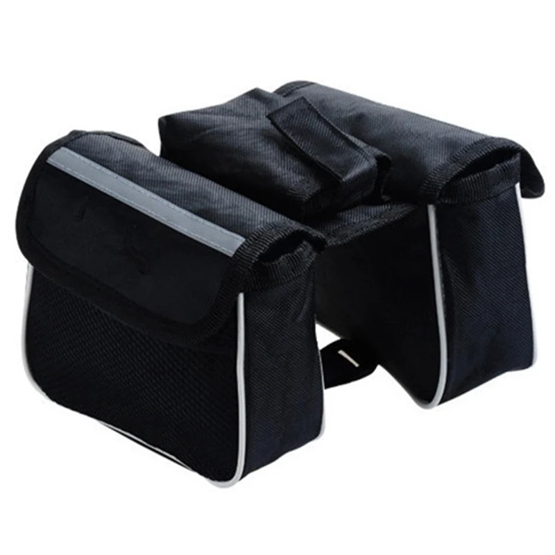 Saddle Double Frame Bag 600D Polyester Riding Accessories Storage Balance