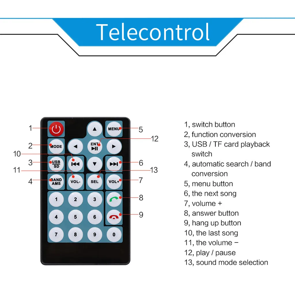 20# SWM-7018B Автомобильный MP3 Bluetooth FM U диск заднего вида сенсорный экран автомобильный аудио стерео сенсорный экран MP3-плеер