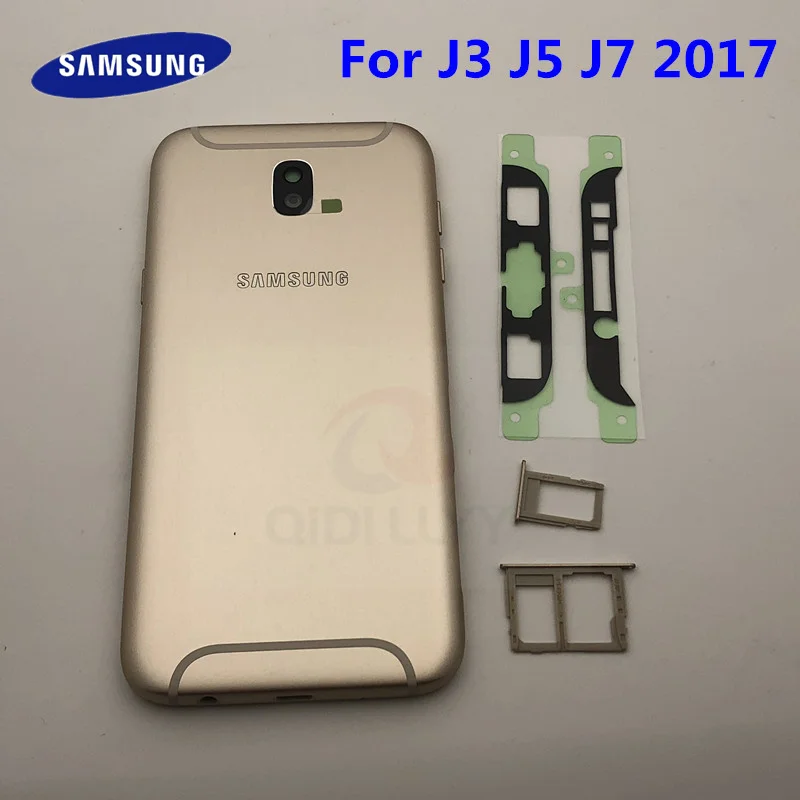 Для Samsung Galaxy J3, J5, J7 года J330F J530F J730F промежуточный Корпус задняя крышка батареи с кнопками громкости питания