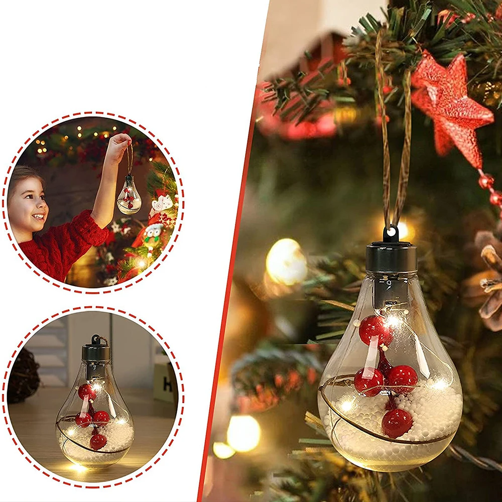 Christmas Tree Pendant Hanging Home Ornament Christmas Decoration Ball Plastic 