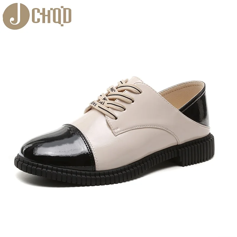 

JCHQD 2019 Women Shoes in Fall Fashion and Leisure Single Shoes Women British Wind Single Shoes Fashion Painted Low Upper Shoes