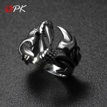 

Cool dragon claw men ring hip hop cold ring tritium gas trampoline male personality single self-defense titanium steel food ring