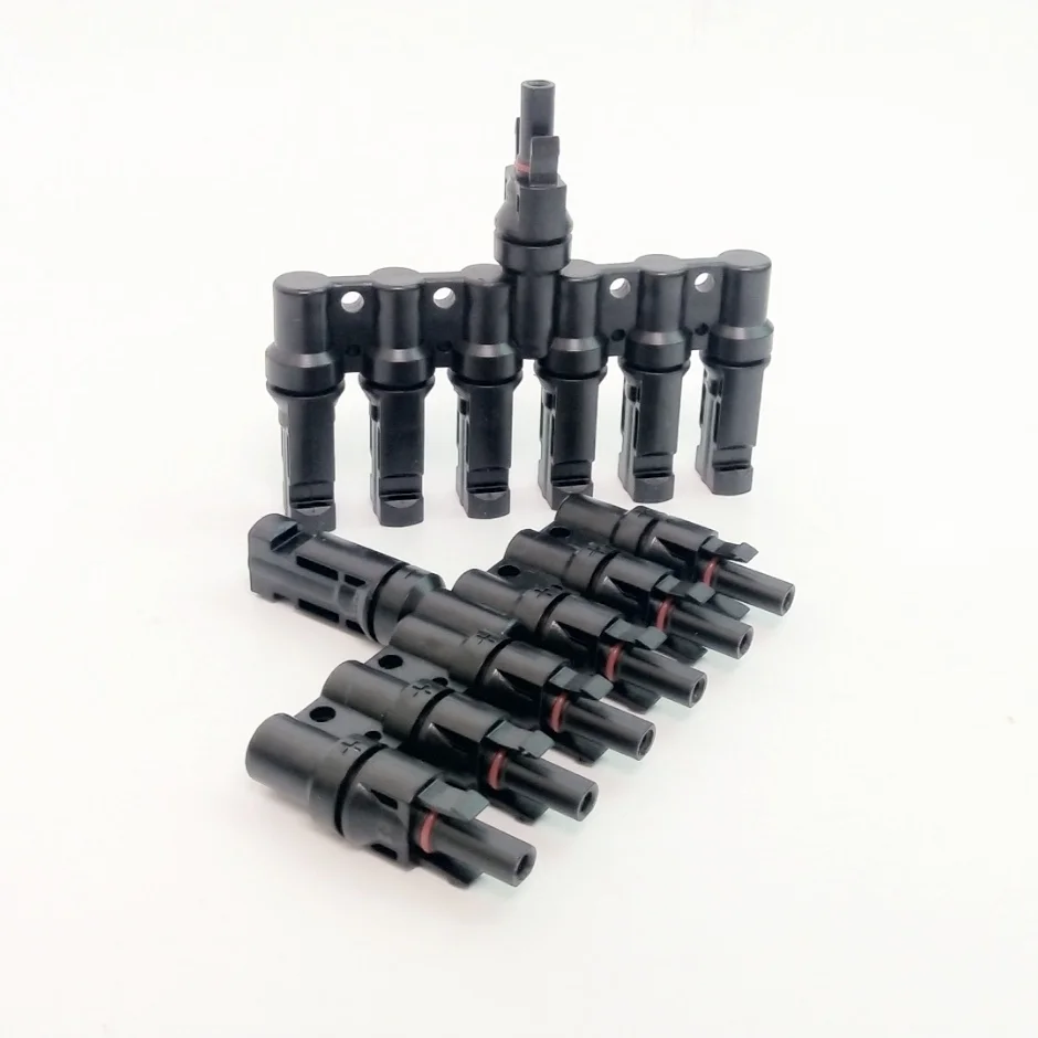 10 Pairs x 6T Branch Solar connectors Multi T Branch MC4 Connector for solar panel parallel connection T Type solar mc4