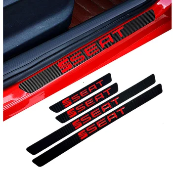 

4PCS For Seat Leon Ibiza cupra Altea Belt Racing Car Protector Door Sill Stickers Accessories