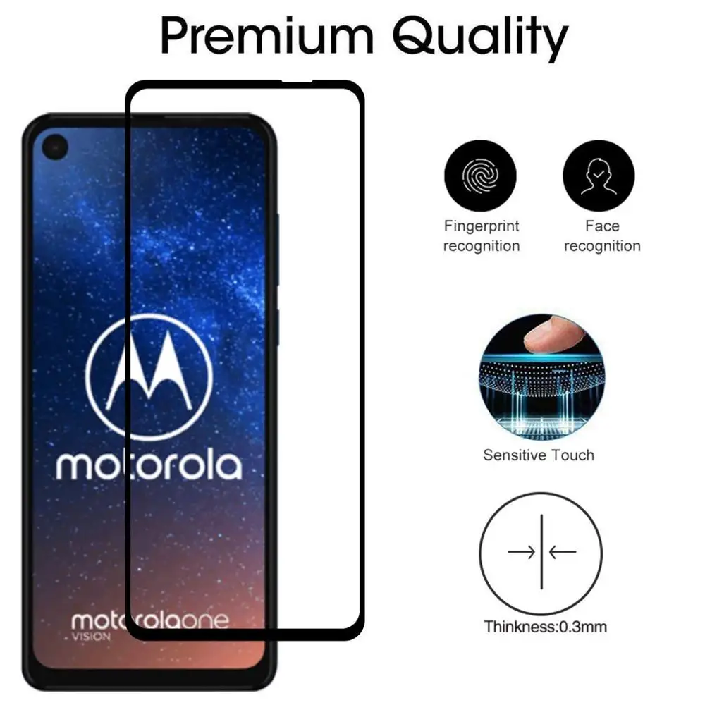 5D Full Cover Tempered Glass For Motorola MOTO One Pro Vision