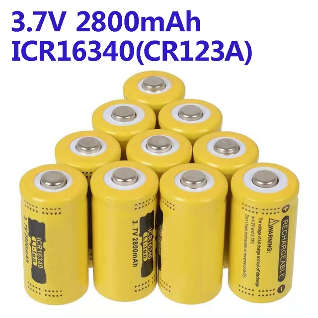 2 Baterias Cr123a 16340 3.7v 600mah Recargables