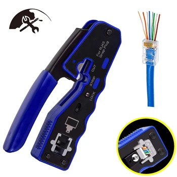 

RJ45 Cable Crimper Crimping Tools Stripper Cuting Ethernet Cable Fit RJ45 Cat6 Cat5e Cat5 STP Plugs RJ45 Connector New