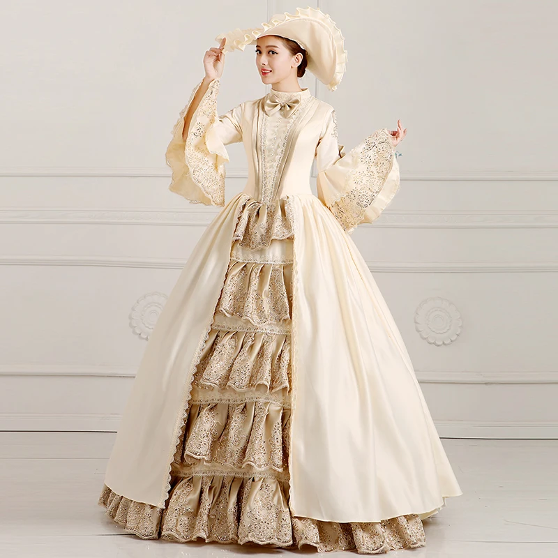 Vestidos victorianos renacentistas medievales para mujer, disfraces de máscaras de champán, vestidos de baile Reina para mujer - AliExpress