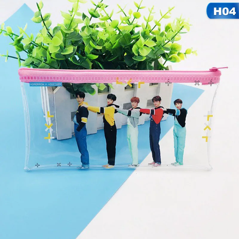 BLACKPINK GOT7 TWICE TXT SEVENTEEN прозрачная сумка для хранения прозрачный пенал-конверт офисный школьные принадлежности - Цвет: H04