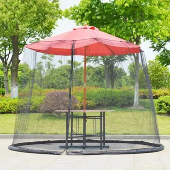 

Patio Umbrella Cover Mosquito Netting Umbrella Table Mesh Screen For Outdoor Courtyard