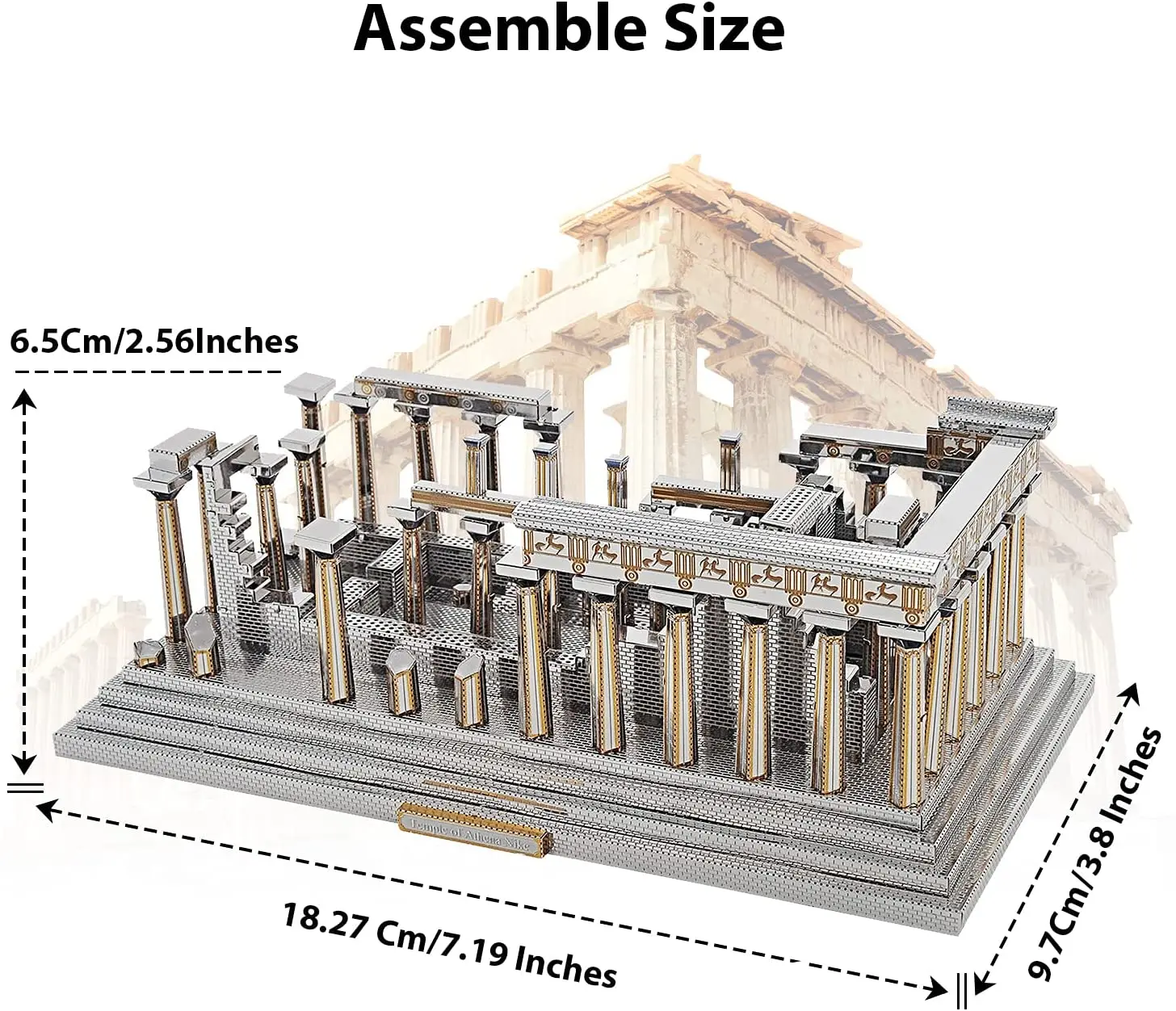 Microworld 3D Metal Puzzle Games Temple of Athena Building Models Kits DIY Laser Cut Jigsaw Toys Christmas Gifts For Teen Adult 4