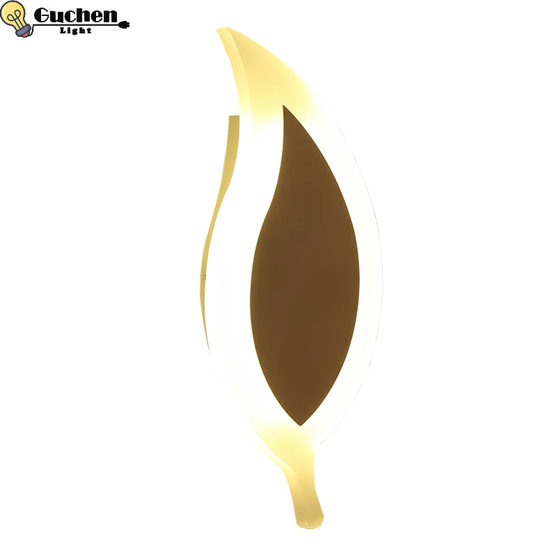 modern Minimalist Wall Lamp sconces kid bedside room Nordic Acrylic Leaf fixture Lighting indoor home shop loft Kitchen led