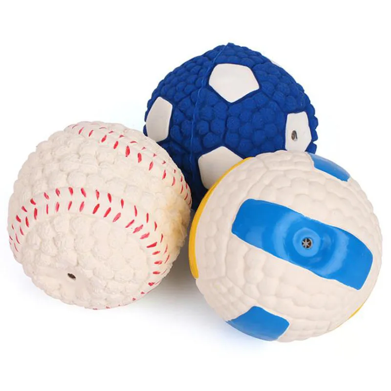 

Large Pet Dog Toy Balls Squeak Puppy Toys Interesting Tennis Football Tooth Cleaning Toys for Dogs