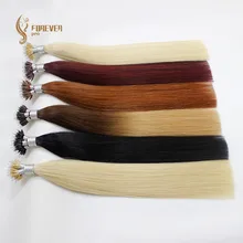 Forever Pro волосы для наращивания, 1 г/локон, 20 дюймов, натуральные человеческие волосы для наращивания с микро-бусинами Remy Nano Ring Links, 50 г, 100 г, 150 г, блонд, черный, коричневый цвет