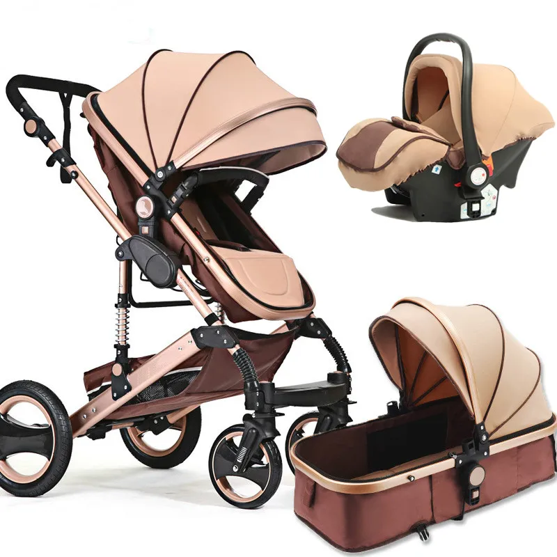 

baby stroller 2 in 1 stroller lying or dampening folding light weight two-sided child seasons Multifunctional Newborn Stroller