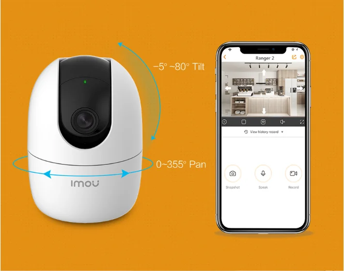 Камера видеонаблюдения Dahua Imou Ranger 2 с Wi Fi и углом обзора 360 градусов|Камеры