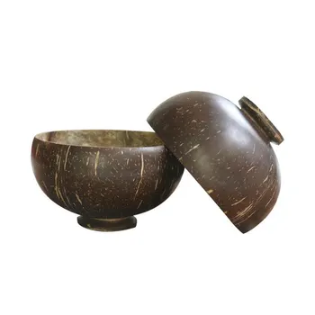 

Salad Noodle Rice Bowl Natural Coconut Bowl Wooden Fruit Food Container Handicraft Decoration Creative Coconut Shell Bowl