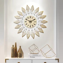 European Classic Creative Clock Wall Decoration Light Luxury Art Living Room Bedroom Silent Fashion Clock