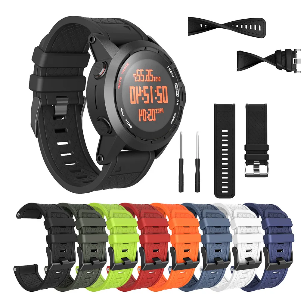 26 мм силиконовый ремешок для Garmin Fenix 2/Fenix 1/Fenix 3/Fenix 3HR ремешок для Garmin Fenix 5X gps Смарт часы