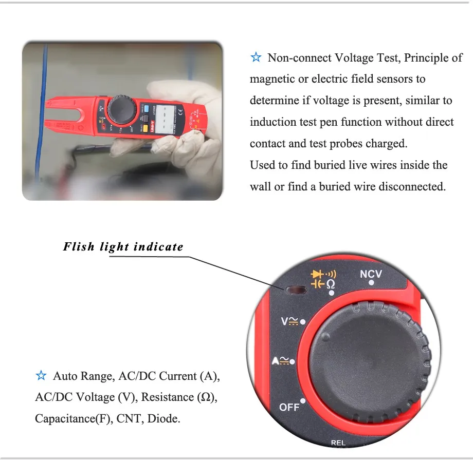 UNI-T UT256B цифровой True RMS Вилка автоматический мультиметр 200A AC DC токовые клещи NCV Тестер Вольтметр Ом колпачок Авто Диапазон больше