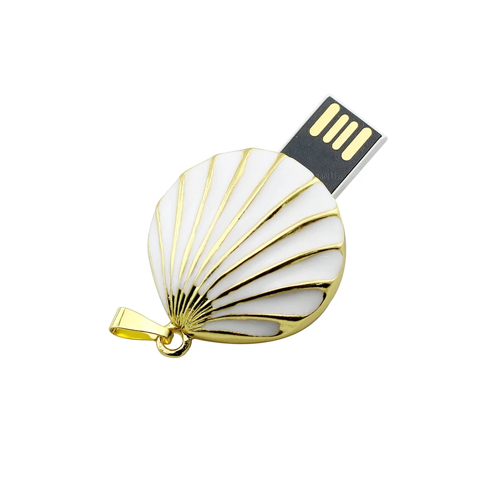 Флэш накопитель Crystal Подвеска из морской раковины 8 ГБ 16 32 64 Гб 128 USB 2 0 флэш карта