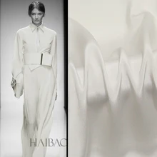 Высококачественная Белая Тяжелая шелковая крепдешин 30 мм Однотонная рубашка платье из натурального шелка шелковой ткани 140 см