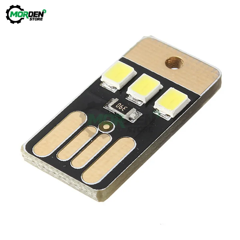 Mini LED Night Light 5PCS Pocket Card USB Power 0.2W Bulb Book Light For Laptop PC Powerbank