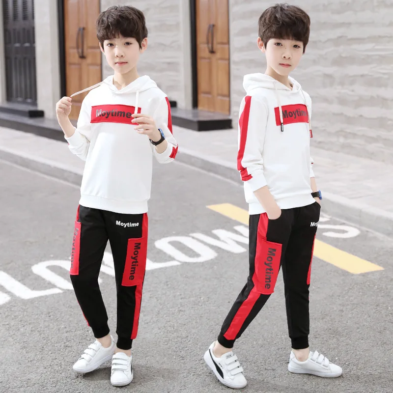 

Childrenswear BOY'S Spring Clothing Set 2019 New Style Big Boy Children Spring And Autumn Boy Sports Two-Piece Set Western Style