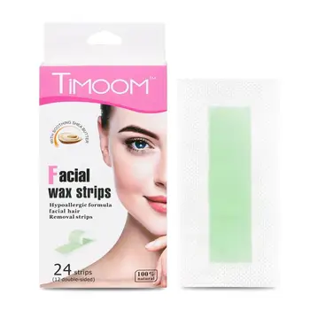 

24pcs/set Hair Removal Wax Strips Papers Double Sided Depilation Uprooted Silky For Face Lip hair TSLM2