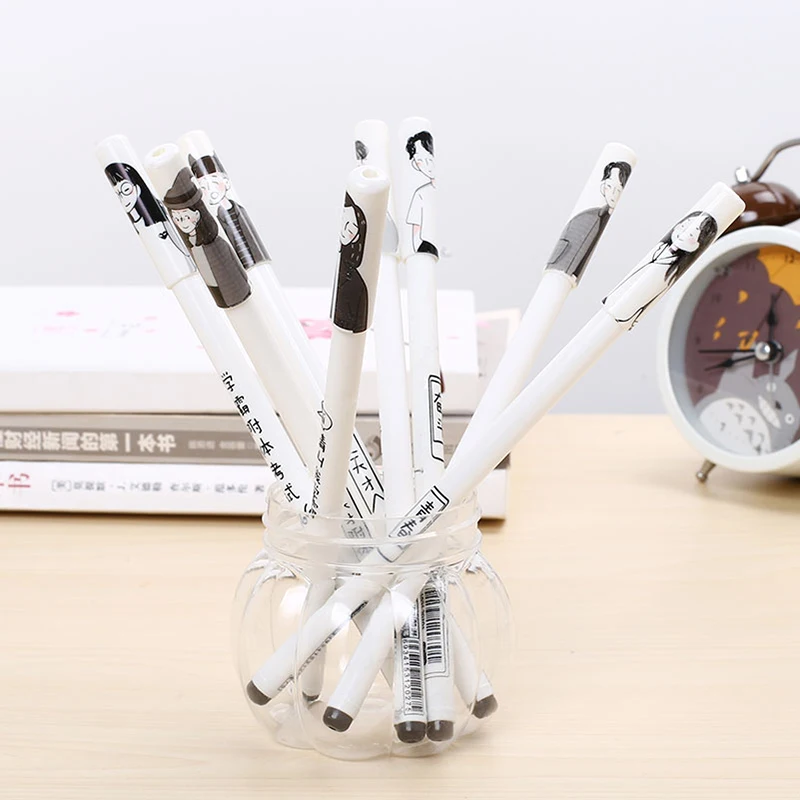 

8Pcs Creative Anime Gel Pen Novelty Personality Chinese Character Kids Gift School Office Supply Stationery Fashion Kawaii Cute