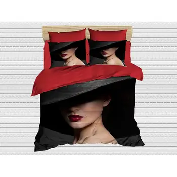 

Best Class Digital Printed 3d Double Personality Duvet cover set Miss Secret