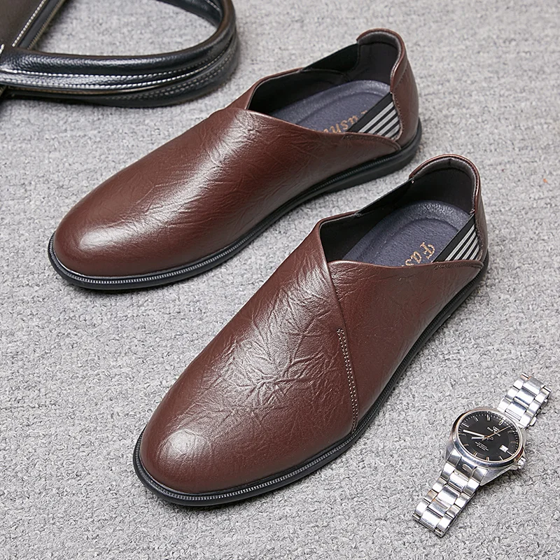 

Men Peas Shoes Casual Leather Loafers Men Flats Moccasins Soft Slip on For Men Loafers Driving Shoes Moccasins Italian Shoes *