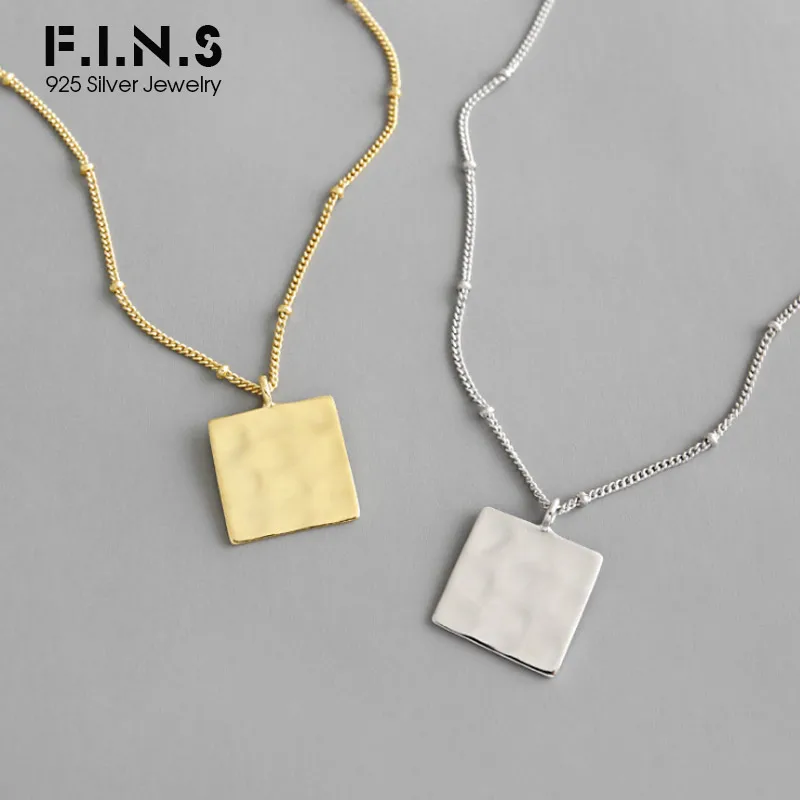 Модное корейское ожерелье F.I.N.S из стерлингового серебра S925 пробы унисекс с