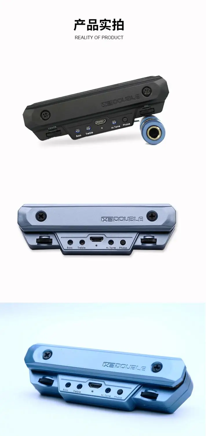 Двойной X0 Акустическая гитара pick up предусилитель система Встроенный soundhole EQ литиевая батарея для 39-42 дюймов пикап аксессуары для гитары